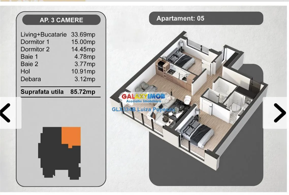 OFERTA! Apartament 3 camere zona MARRIOTT | ET2|8,BLOC NOU parcare - foto 13