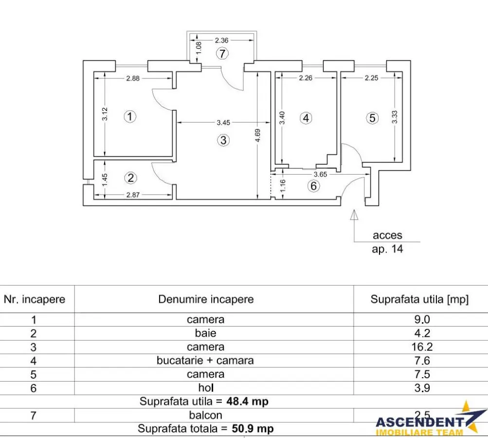 Mobilat si echipat, compozitie ergonomica, pe 3 camere, Ghimbav, Brasov - foto 8
