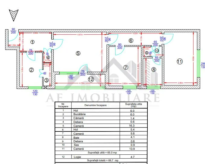 Apartament 3 camere Podu Ros - foto 2