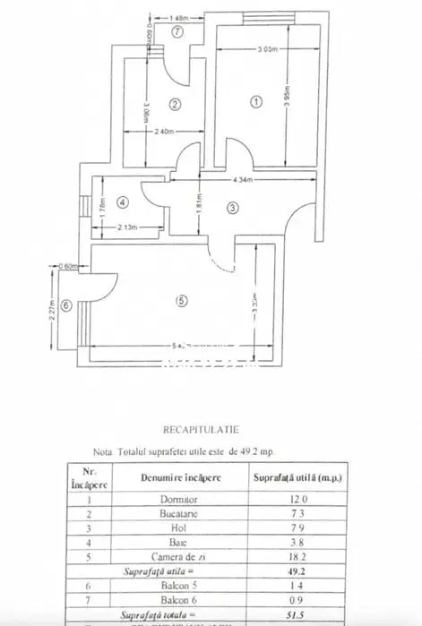 Apartament 2 camere  de vanzare  Frumoasa - foto 7