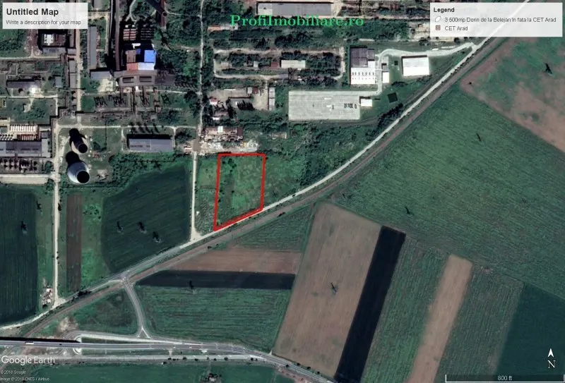 Teren 10.500 mp la sosea strada Ovidiu in fata la CET Arad - foto 1