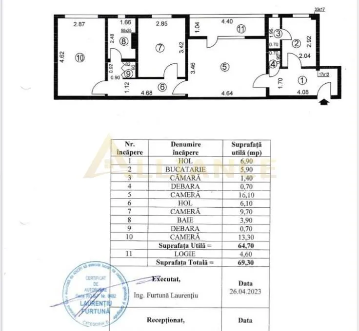 Apartament 3 camere | vanzare | Aleea Terasei | mobilat complet | - foto 9