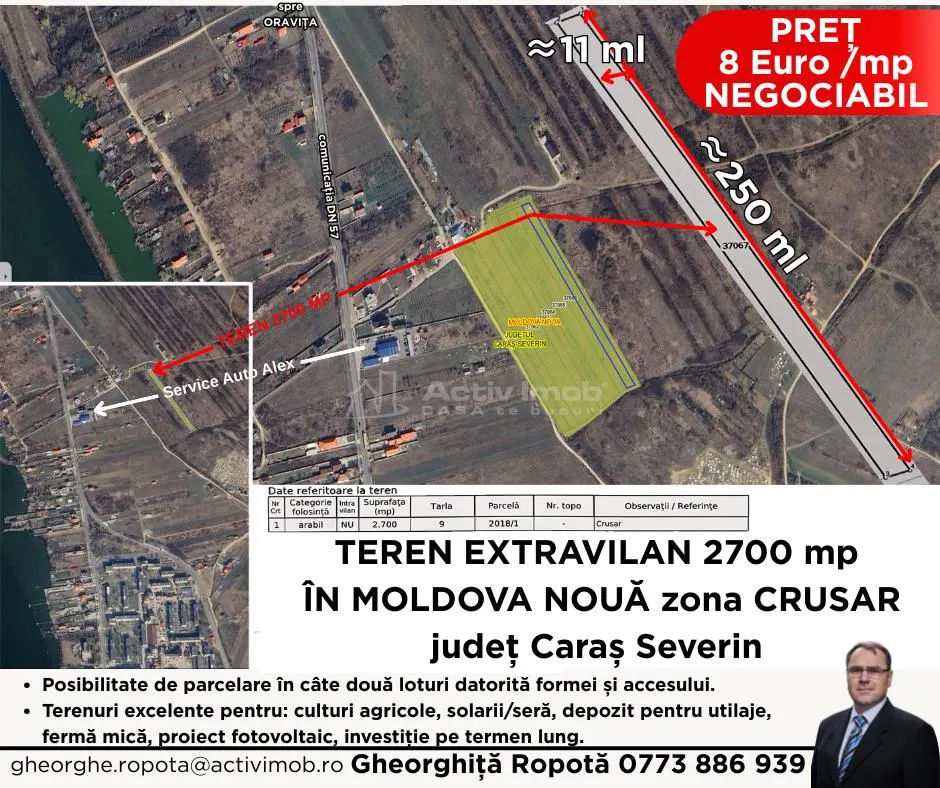 Terenuri Extravilan Moldova Noua â€“ Parcelabile - foto 3